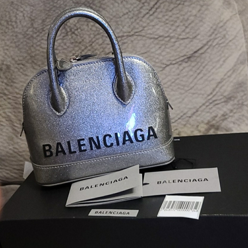 Balenciaga Ville xxs Metallic Silver